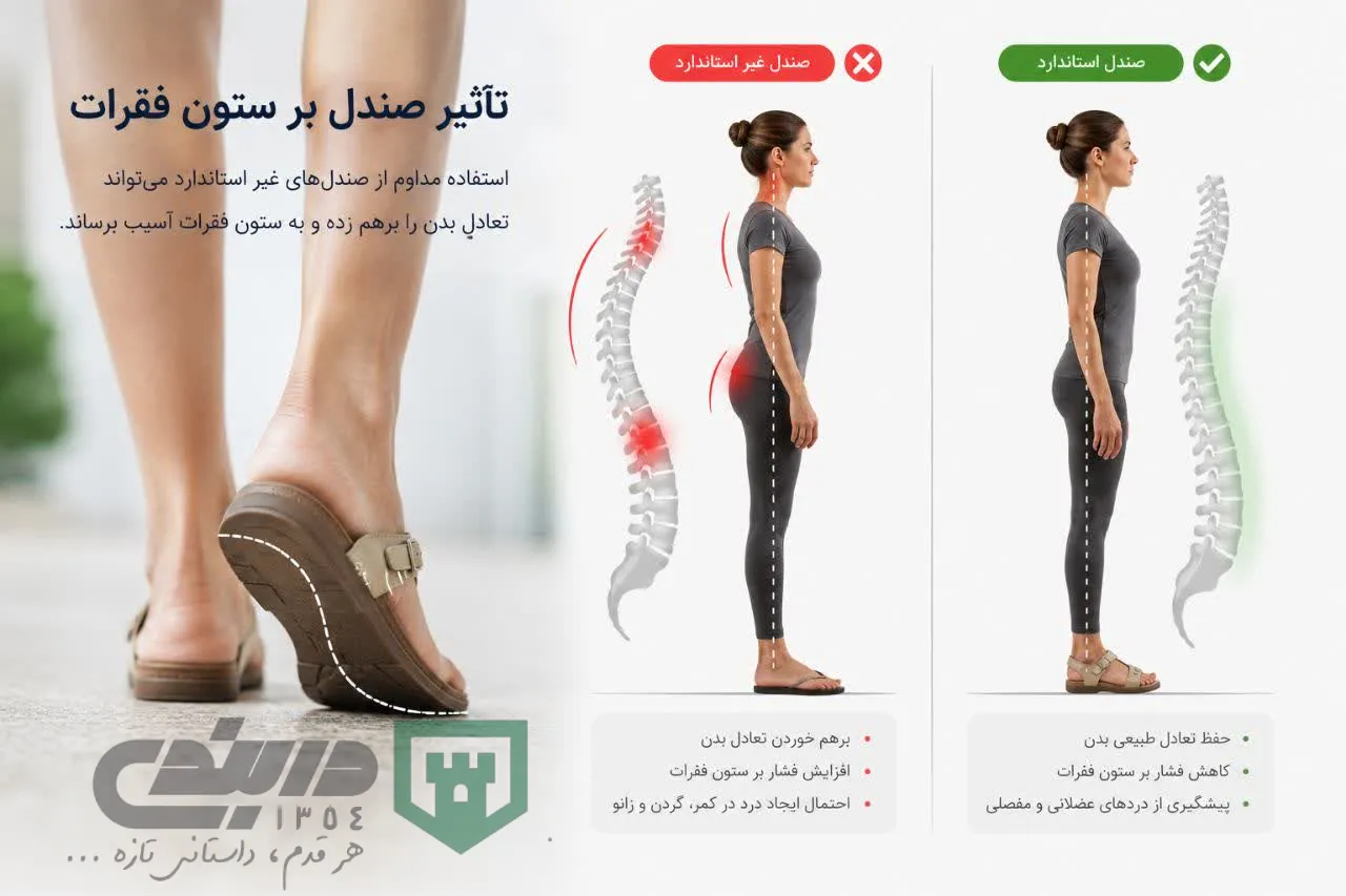 تاثیر صندل بر ستون فقرات- صندل طبی