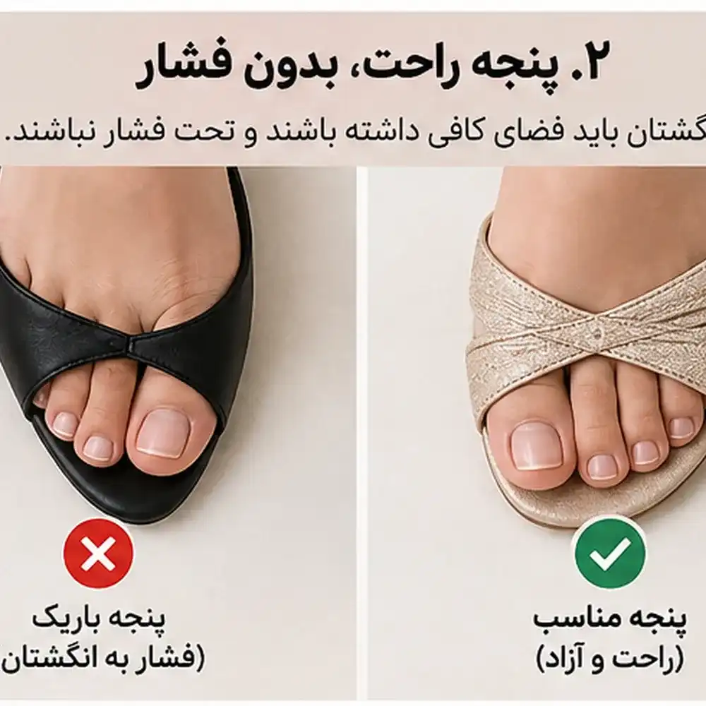 راهنمای انتخاب کفش پنجه راحت و بدون فشار